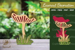Mushroom Laser Cut Decoration Clipart Bundle - CraftNest - Digital Crafting and Art
