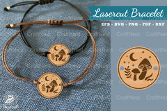 Mushroom Lasercut Bracelet Design Bundle - CraftNest - Digital Crafting and Art