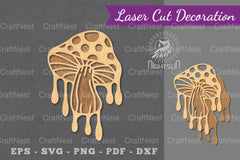 Mushroom Melted Laser Cut Decoration Clipart Bundle - CraftNest - Digital Crafting and Art