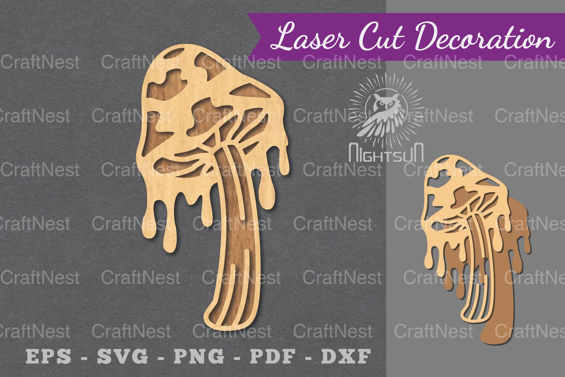 Mushroom Melted Laser Cut Decoration Clipart Bundle - CraftNest - Digital Crafting and Art