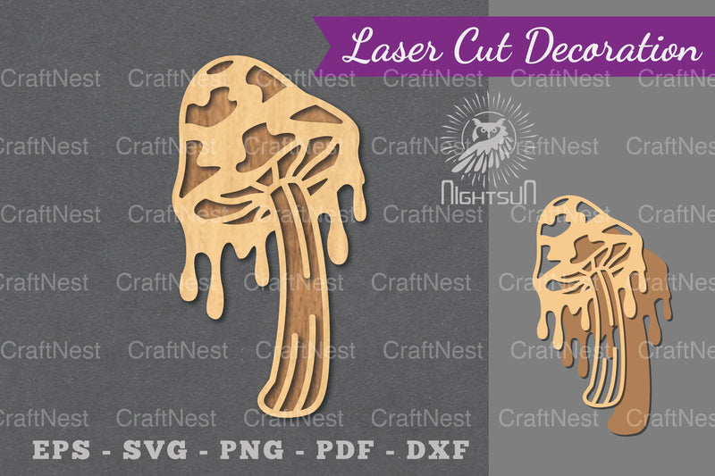 Mushroom Melted Laser Cut Decoration Clipart Bundle - CraftNest - Digital Crafting and Art