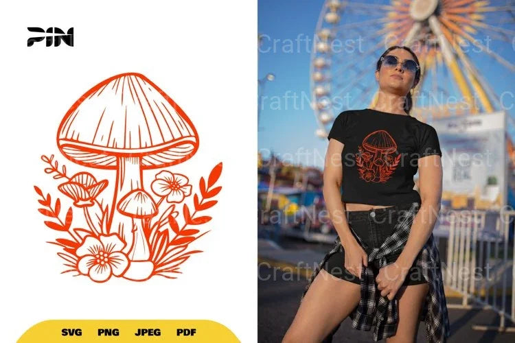 Mushroom Nature SVG Bundle - CraftNest - Digital Crafting and Art