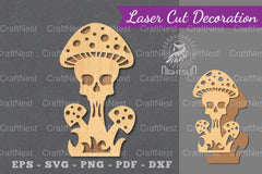 Mushroom Skull Laser Cut Decoration Clipart Bundle - CraftNest - Digital Crafting and Art