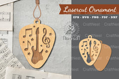 Music Guitar Laser Cut Ornament Clipart Bundle - CraftNest - Digital Crafting and Art