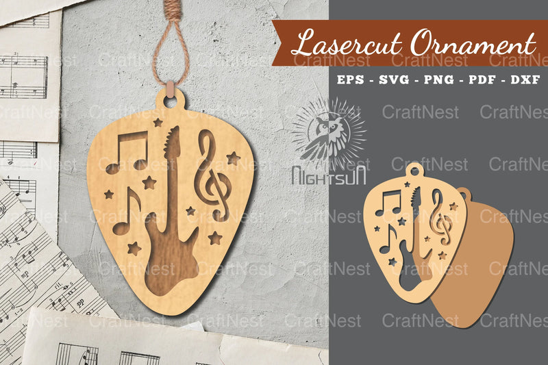 Music Guitar Laser Cut Ornament Clipart Bundle - CraftNest - Digital Crafting and Art