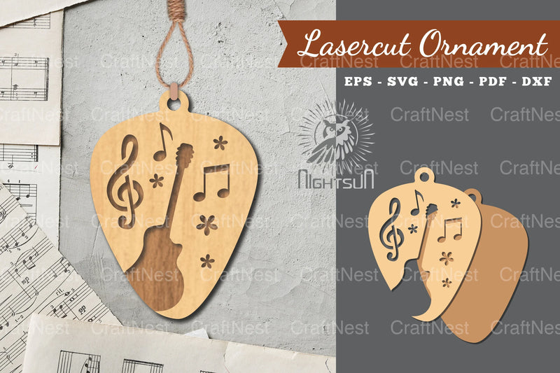 Music Guitar Laser Cut Ornament Clipart Bundle - CraftNest - Digital Crafting and Art
