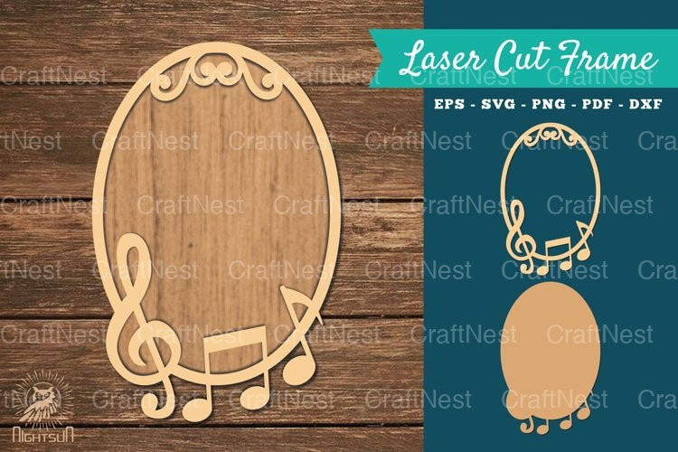 Music Notes Laser Cut Frame SVG Bundle - CraftNest - Digital Crafting and Art