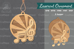 Music Notes Laser Cut Ornament Clipart Bundle - CraftNest - Digital Crafting and Art