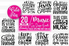 Music SVG Bundle 2 - CraftNest - Digital Crafting and Art
