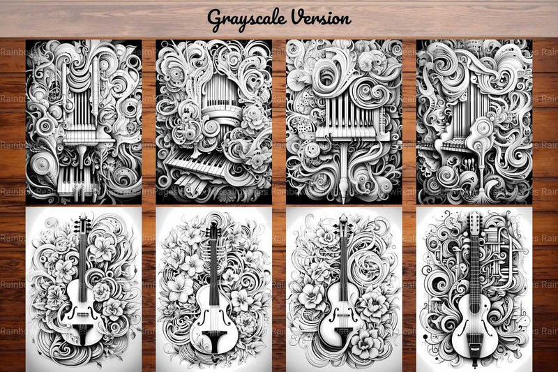 Music Mandala Coloring Books - CraftNest