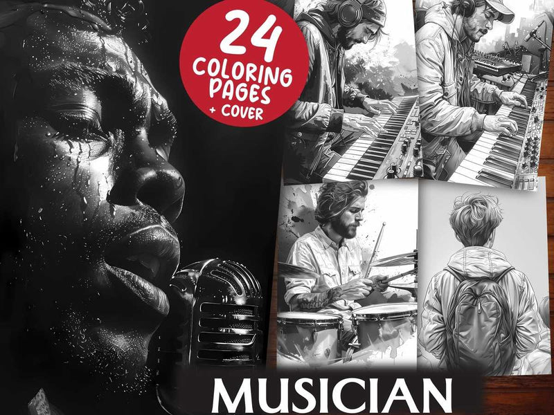 Musician Coloring Books - CraftNest - Digital Crafting and Art