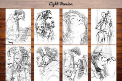 Musician Coloring Books - CraftNest - Digital Crafting and Art