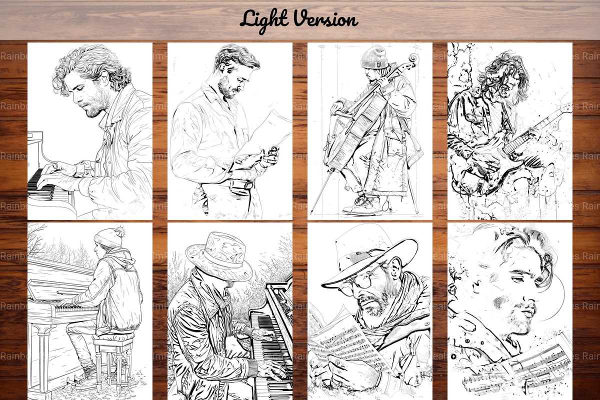 Musician Coloring Books - CraftNest - Digital Crafting and Art