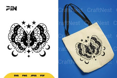 Mystical Moon and Moth SVG Bundle - CraftNest - Digital Crafting and Art