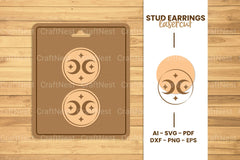 Mystical Stud Earrings Lasercut SVG Bundle - CraftNest - Digital Crafting and Art