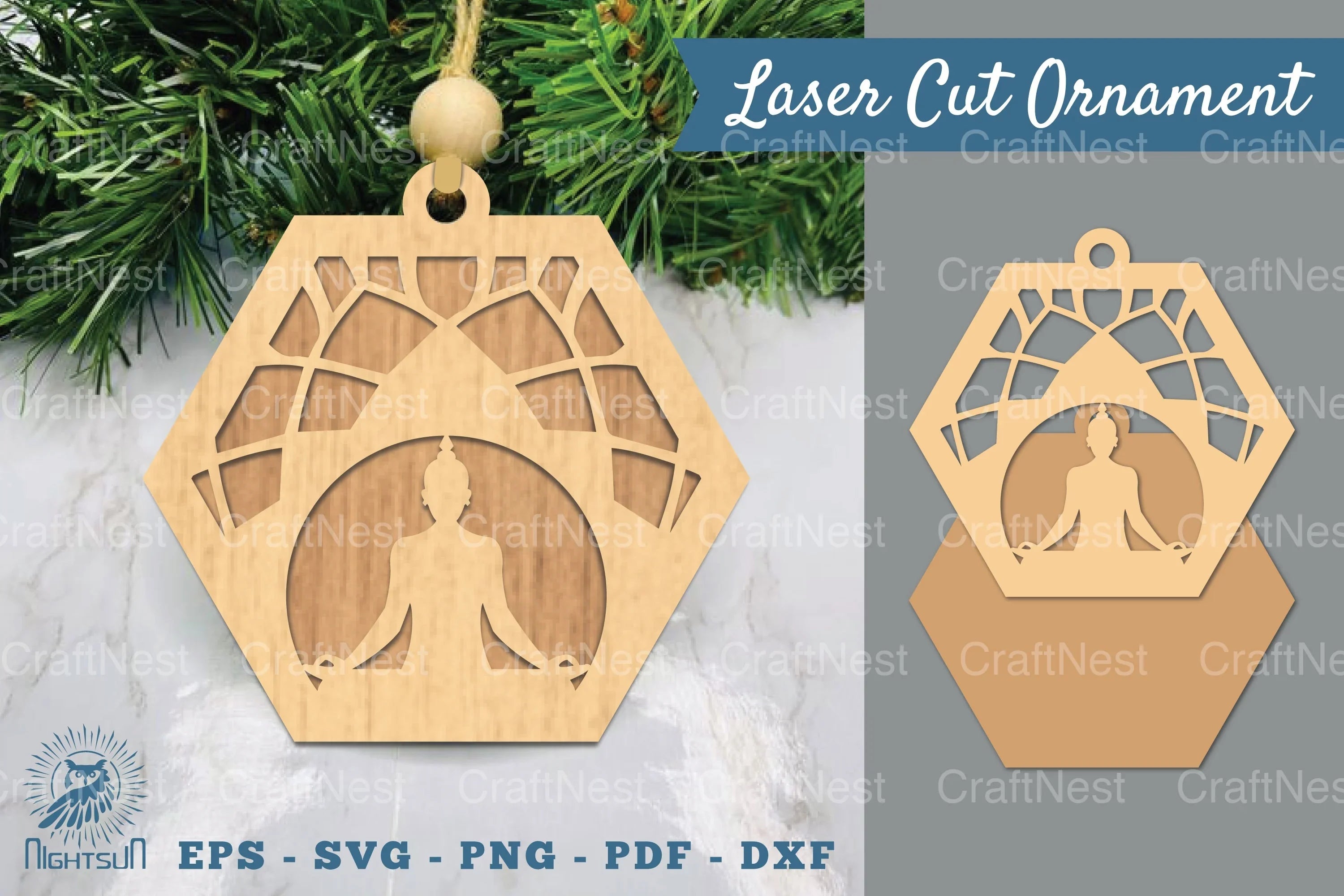 Namaste Laser Cut Ornament Clipart Bundle - CraftNest - Digital Crafting and Art