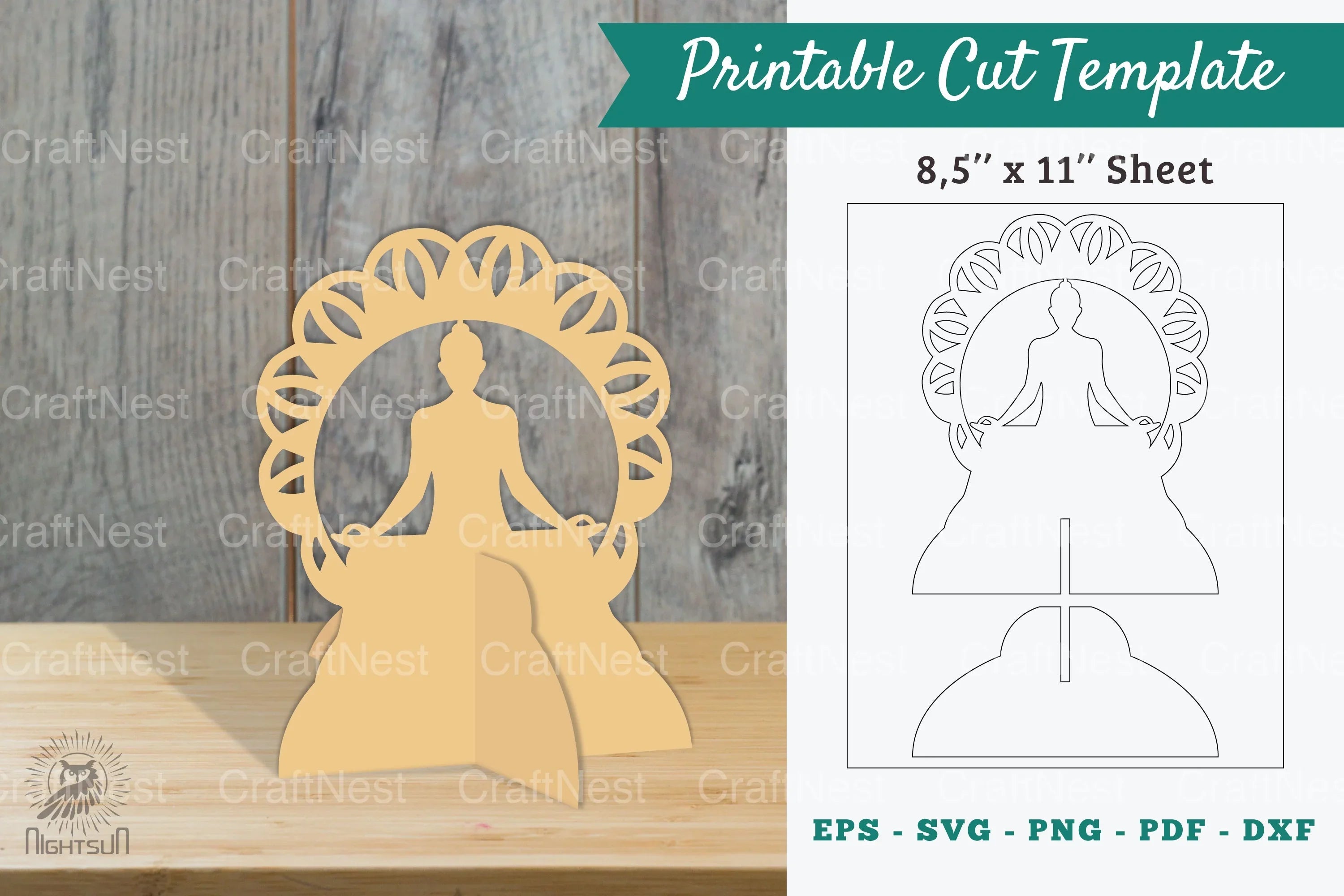 Namaste Printable Cut Template Bundle - CraftNest - Digital Crafting and Art