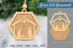 Nativity Laser Cut Ornament Clipart Bundle - CraftNest - Digital Crafting and Art