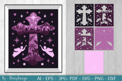 Nativiti Scene Jesus 3D Shadow Box Papercut SVG Bundle - CraftNest - Digital Crafting and Art