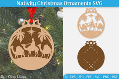 Nativity Christmas Ornament SVG Bundle 15 - CraftNest - Digital Crafting and Art