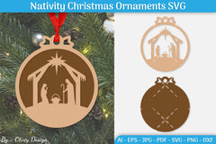 Nativity Christmas Ornament SVG Bundle 20 - CraftNest - Digital Crafting and Art