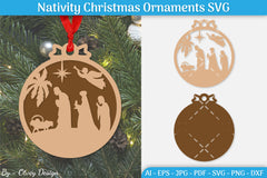 Nativity Christmas Ornament SVG Bundle 28 - CraftNest - Digital Crafting and Art