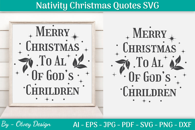 Nativity Christmas Quotes SVG Bundle 4 - CraftNest - Digital Crafting and Art