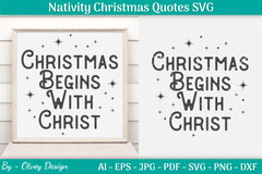 Nativity Christmas Quotes SVG Bundle 16 - CraftNest - Digital Crafting and Art