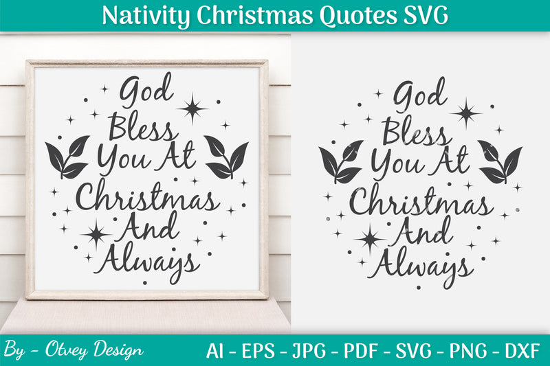 Nativity Christmas Quotes SVG Bundle 24 - CraftNest - Digital Crafting and Art