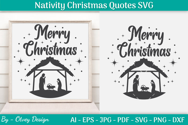 Nativity Christmas Quotes SVG Bundle 30 - CraftNest - Digital Crafting and Art