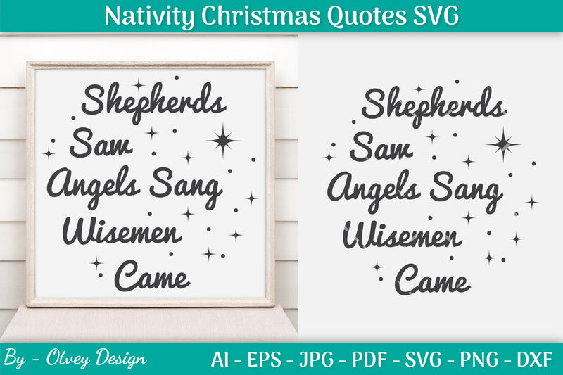 Nativity Christmas Quotes SVG Bundle 31 - CraftNest - Digital Crafting and Art