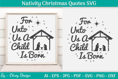 Nativity Christmas Quotes SVG Bundle 43 - CraftNest - Digital Crafting and Art