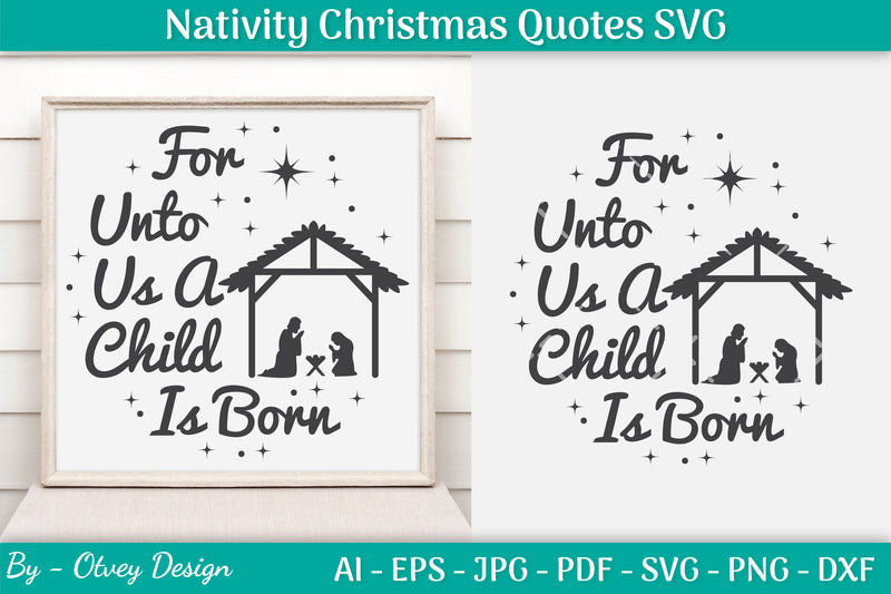 Nativity Christmas Quotes SVG Bundle 43 - CraftNest - Digital Crafting and Art