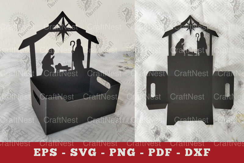 Nativity Box Display Papercut SVG Bundle - CraftNest - Digital Crafting and Art