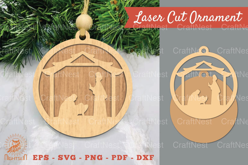 Nativity Laser Cut Ornament Clipart Bundle - CraftNest - Digital Crafting and Art