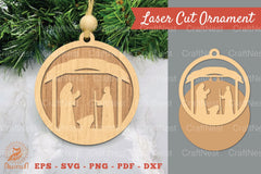 Nativity Laser Cut Ornament Clipart Bundle - CraftNest - Digital Crafting and Art
