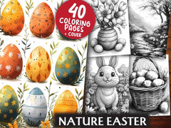 Nature Easter Coloring Books - CraftNest