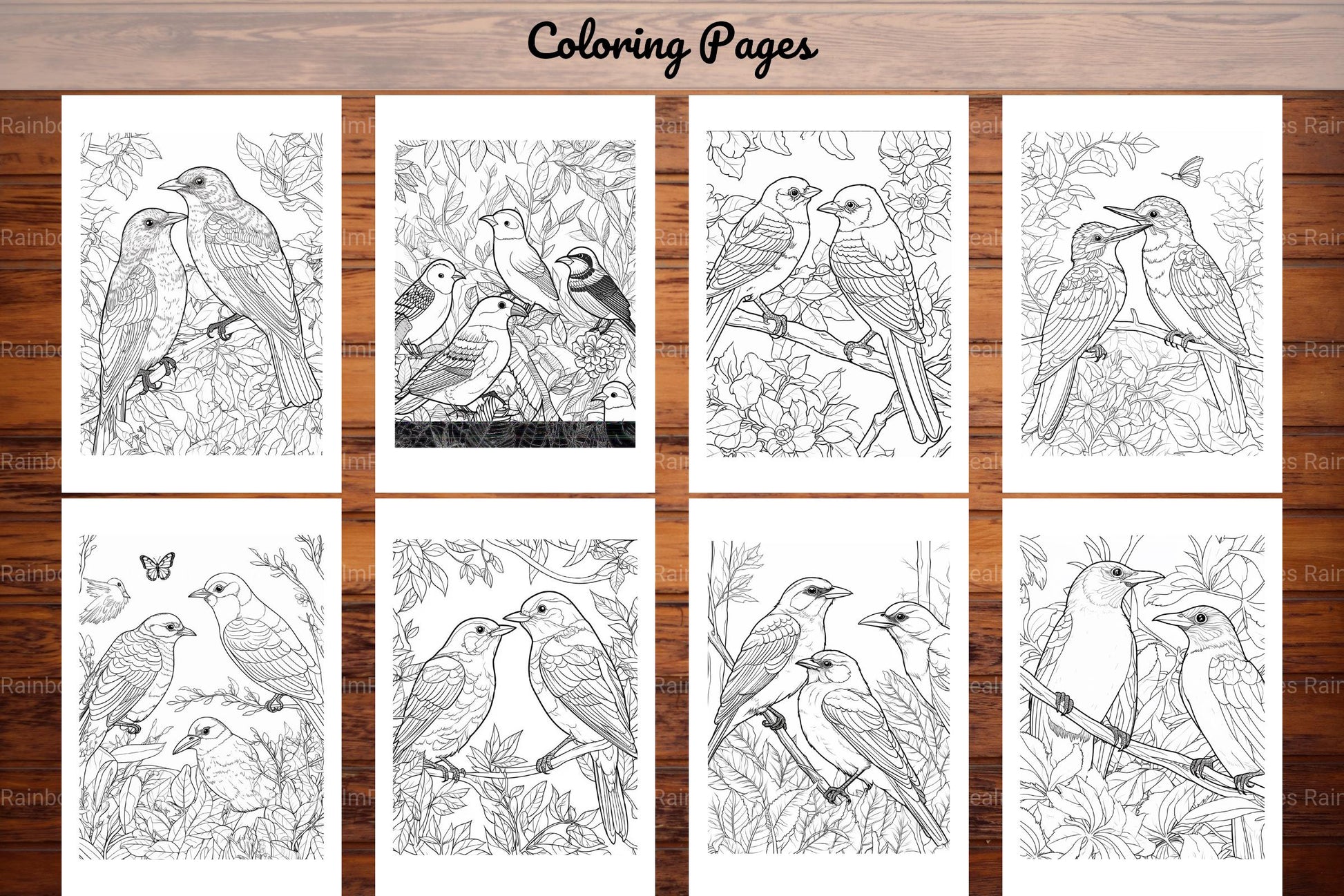Birds Nature Coloring Book - CraftNest - Digital Crafting and Art