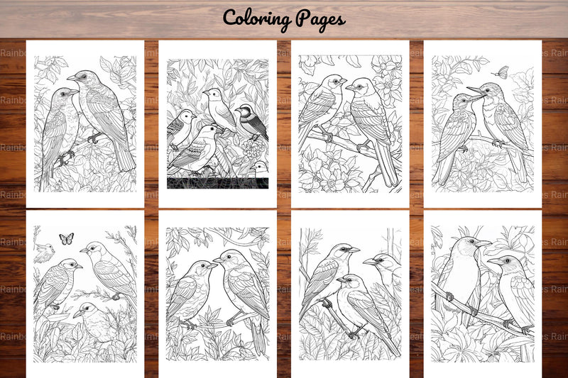 Birds Nature Coloring Book - CraftNest - Digital Crafting and Art