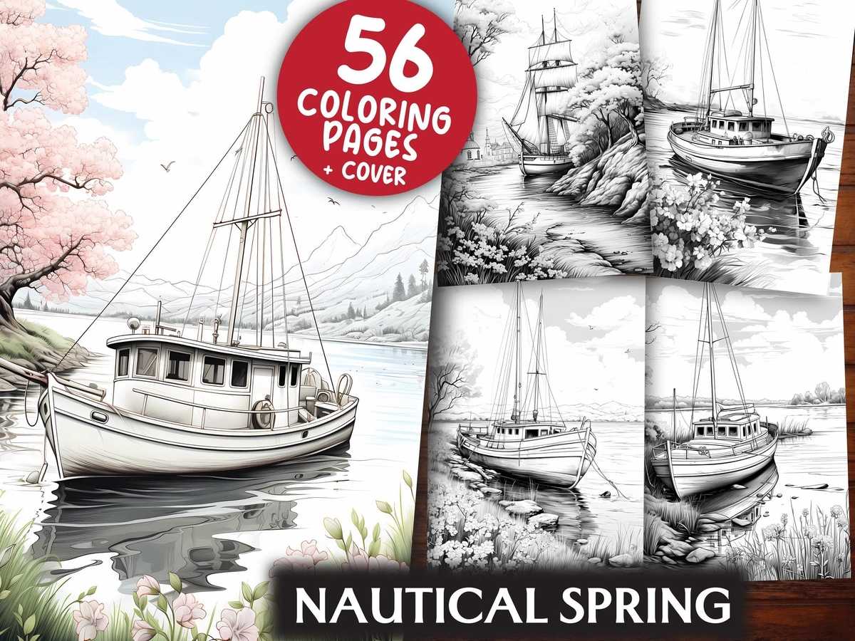 Nautical Spring Coloring Books - CraftNest