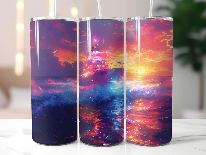 Nautical Summer 5 Tumbler Wrap - CraftNest - Digital Crafting and Art