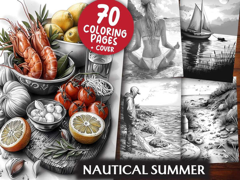 Nautical Summer Coloring Books - CraftNest - Digital Crafting and Art