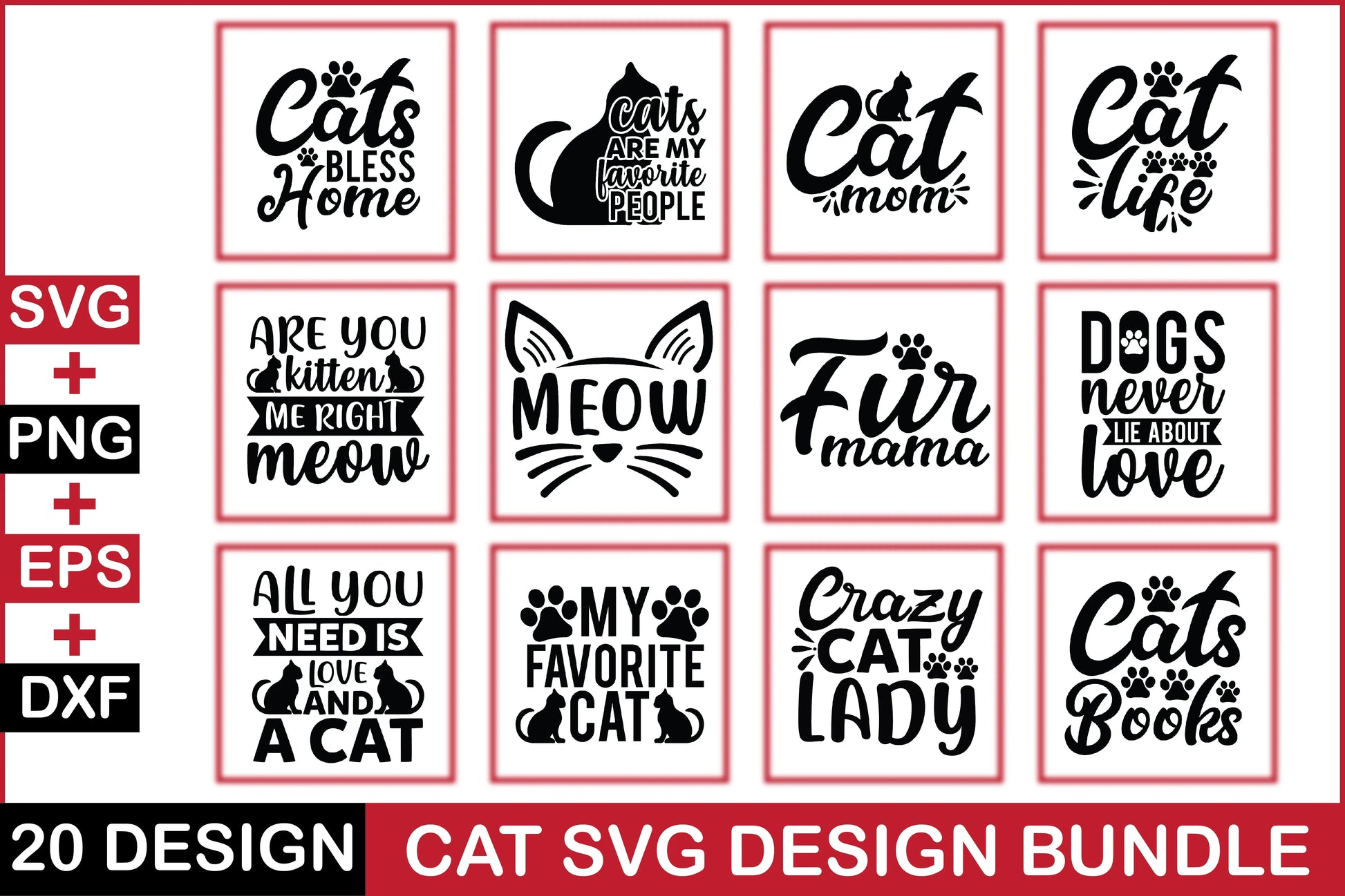 2 Cat SVG Bundle - CraftNest - Digital Crafting and Art