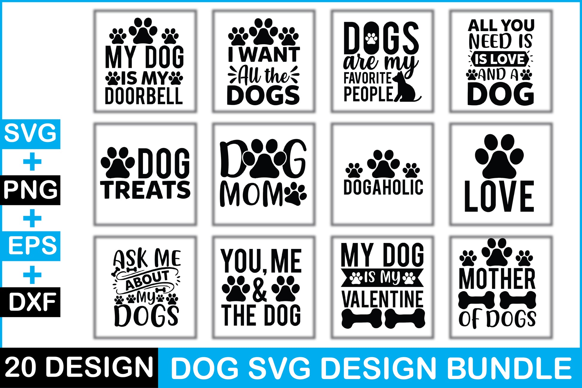 2 Dog SVG Bundle - CraftNest - Digital Crafting and Art
