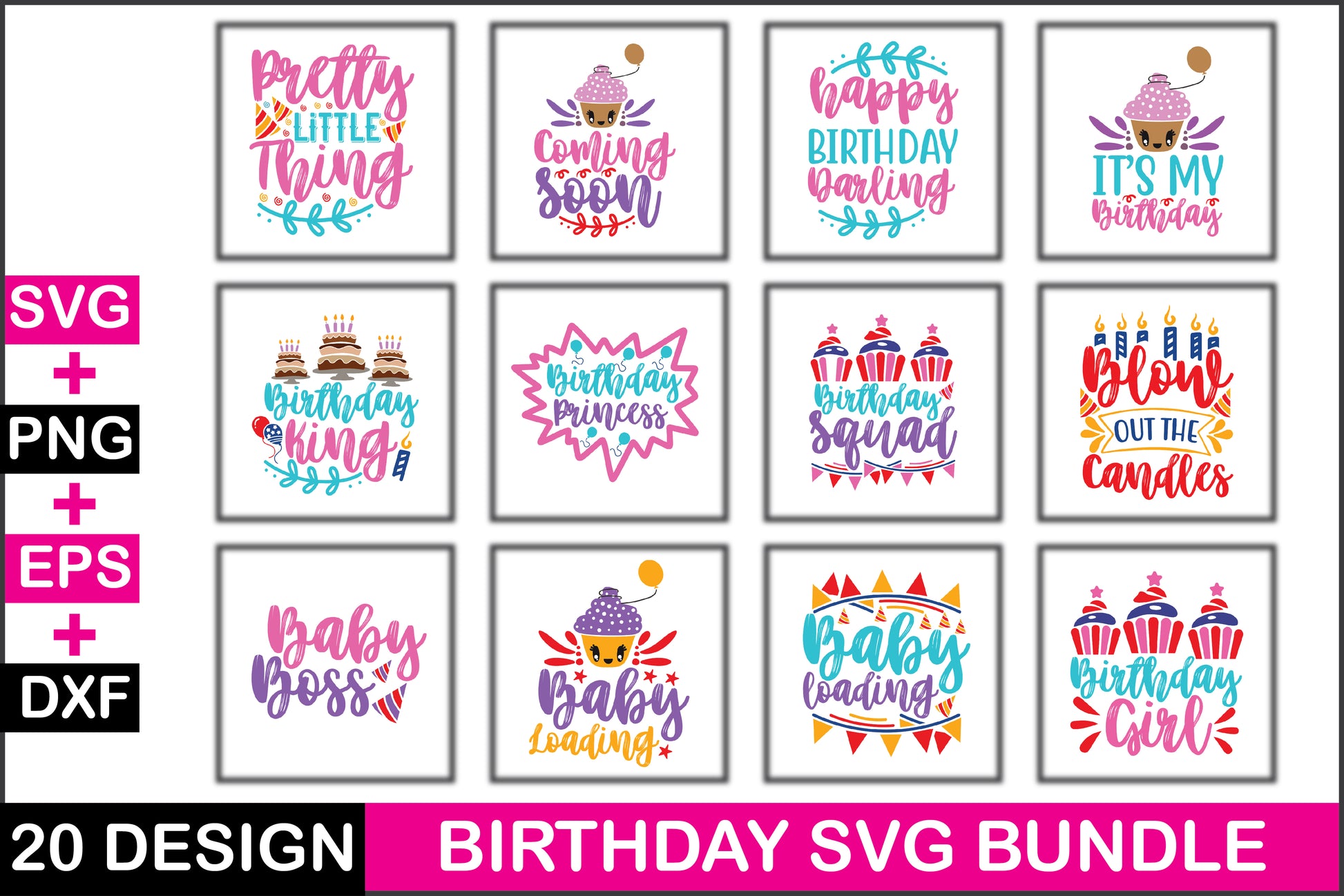 Birthday SVG Bundle 2 - CraftNest - Digital Crafting and Art