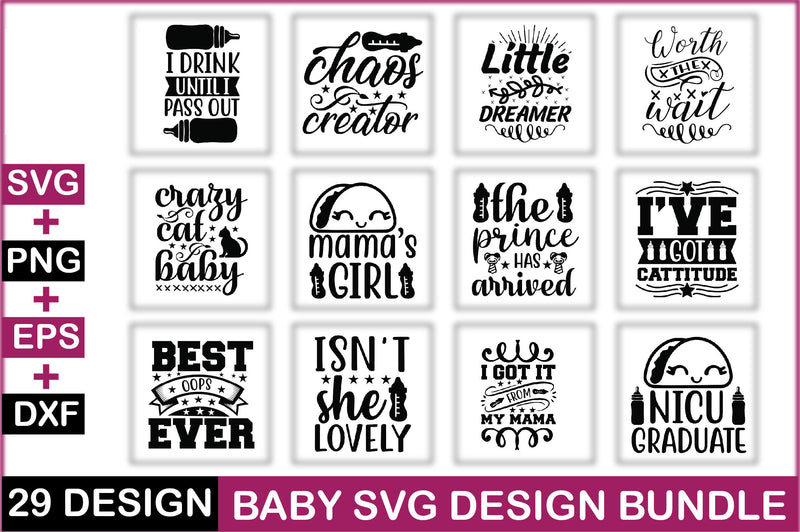 Baby SVG Bundle 16 - CraftNest - Digital Crafting and Art
