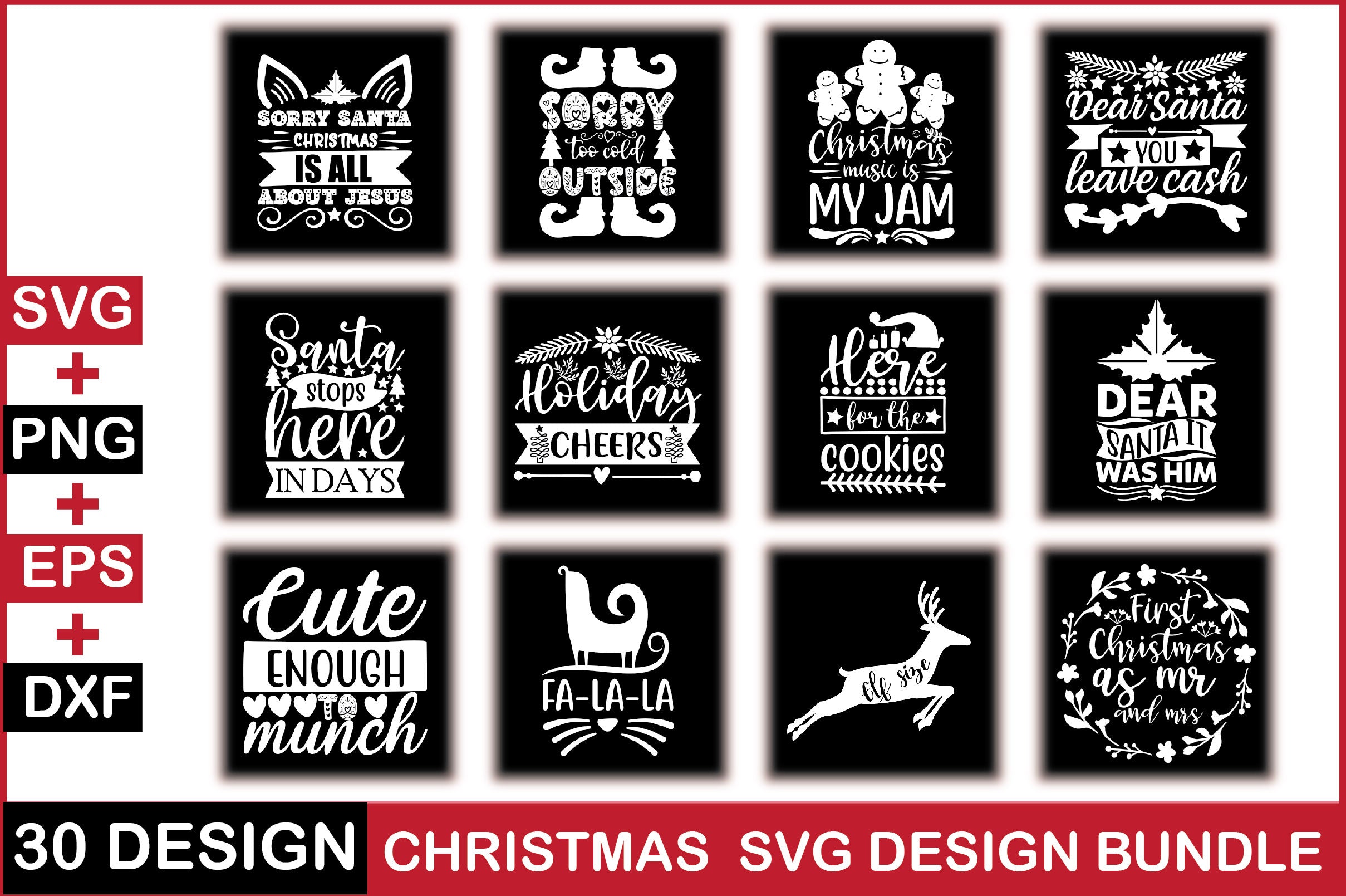 Christmas SVG Bundle 17 - CraftNest - Digital Crafting and Art