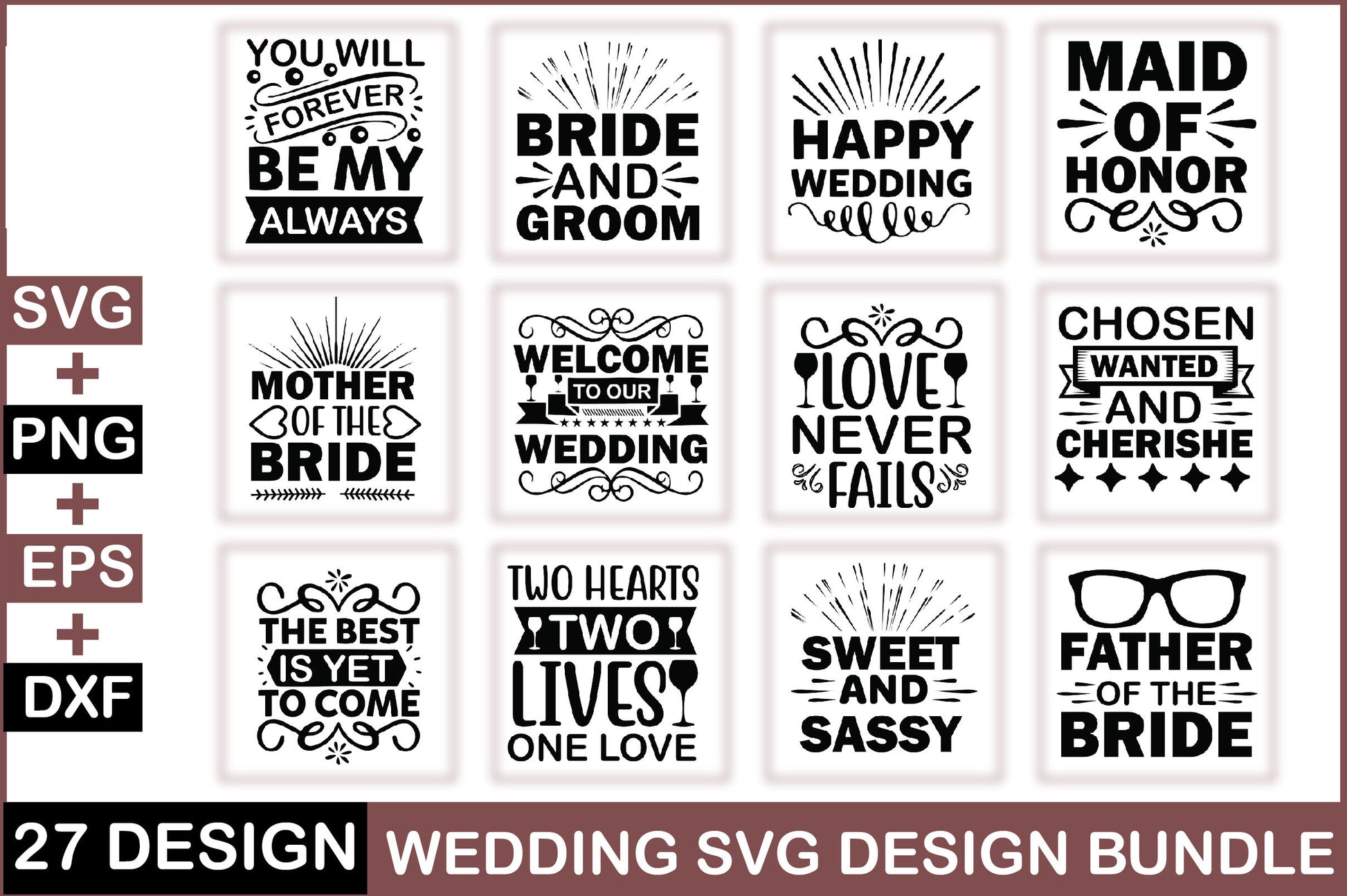 Wedding SVG Bundle 1 - CraftNest - Digital Crafting and Art