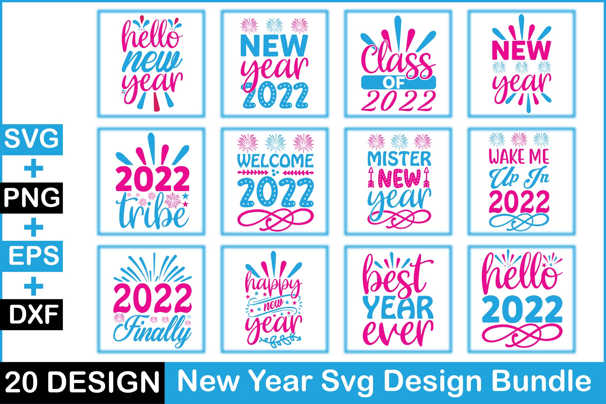 New Year SVG Bundle 6 - CraftNest - Digital Crafting and Art