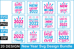 New Year SVG Bundle 6 - CraftNest - Digital Crafting and Art